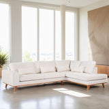 3-Sitzer-Ecksofa Gigi Stoff beige