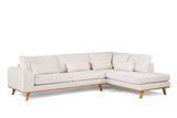 3-Sitzer-Ecksofa Gigi Stoff beige