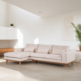 3-seater corner sofa Ezra dust beige