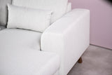 Canapé d'angle 3 places Dori beige gauche et droite