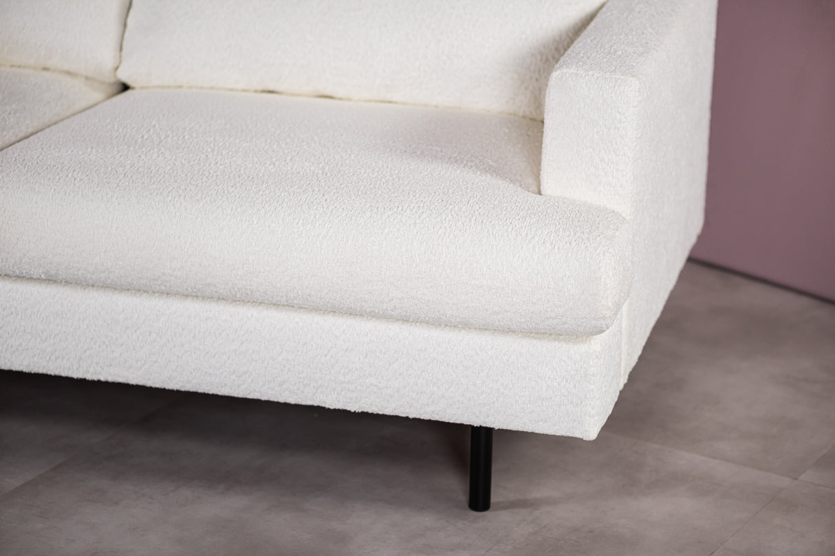 3-seater corner sofa niya bouclé white