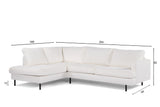 3-seater corner sofa niya bouclé white