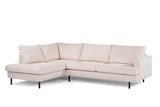 3-seater corner sofa chiara ribstof beige