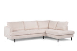 3-seater corner sofa chiara ribstof beige