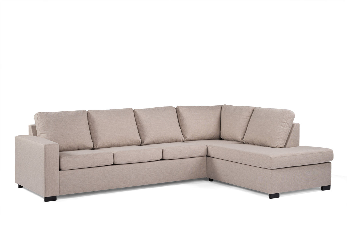 4-seater corner sofa vita fabric beige