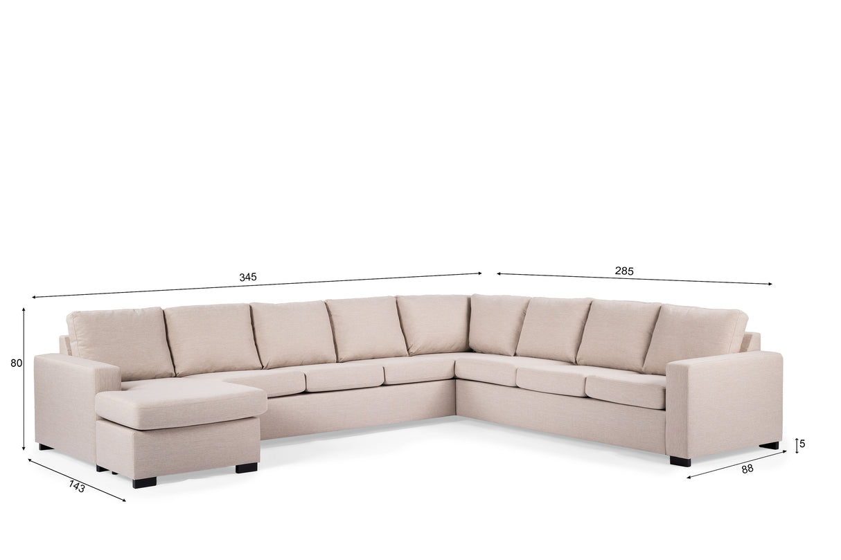 Ecksofa Caleb Stoff beige