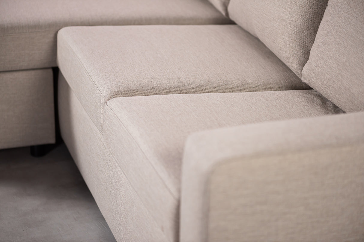Corner sofa caleb fabric beige
