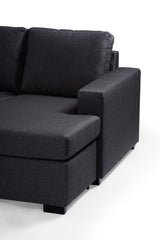 Corner sofa blake fabric anthracite