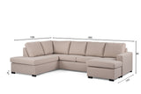 U-Sofa Jona Stoff beige