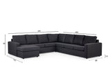 Corner sofa Paco Anthracite