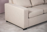 Canapé d'angle à 3 places cooper tissu beige