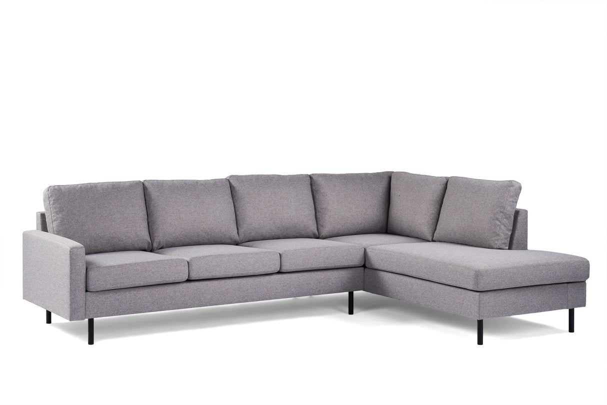 4-seater corner sofa kobe fabric gray