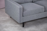 4-seater corner sofa kobe fabric gray