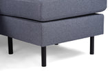 3-Sitzer-Ecksofa Chaiselongue Riven Dunkelgrau