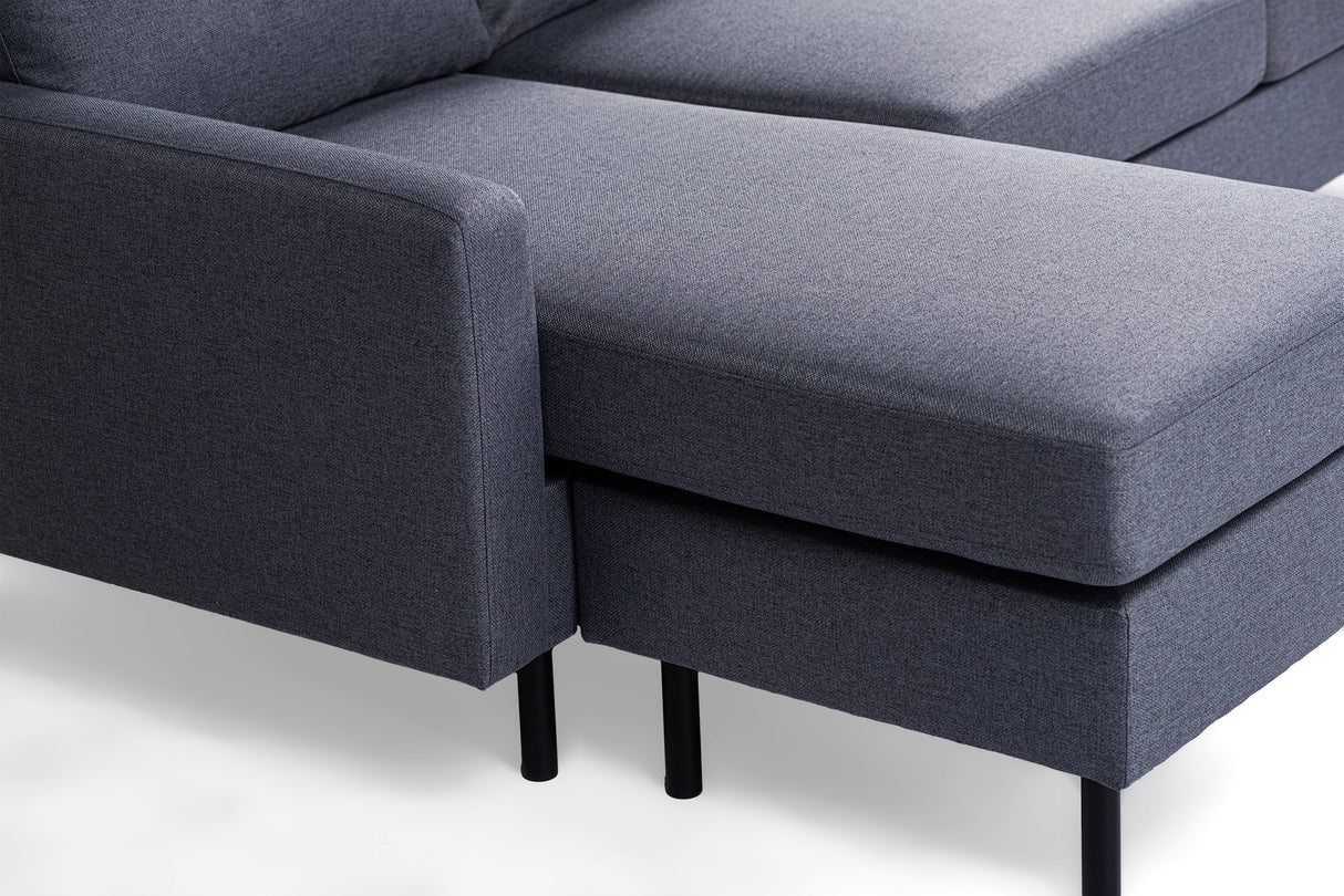 3-seater Corner sofa Chaise Longue Riven Dark gray
