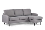 3-Sitzer-Ecksofa Chaiselongue Miller Grau