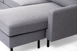 3-Sitzer-Ecksofa Chaiselongue Miller Grau