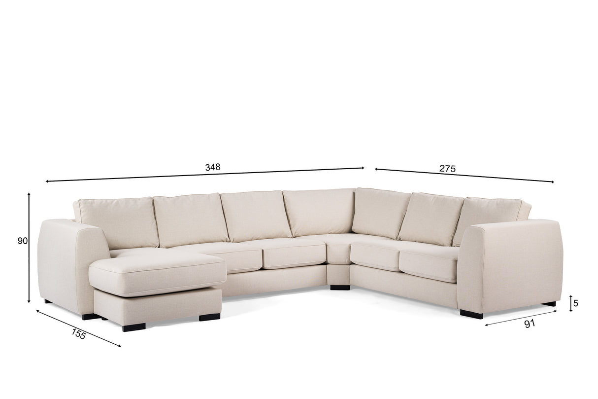 Ecksofa Lyo-Stoff Beige