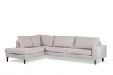 3-seater corner sofa archie fabric gray