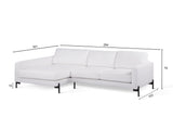 3-Sitzer-Loungesofa Neva aus Bouclé-Stoff in Weiß
