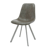 Set van 4 Eetkamerstoelen Siena Saddle PU taupe