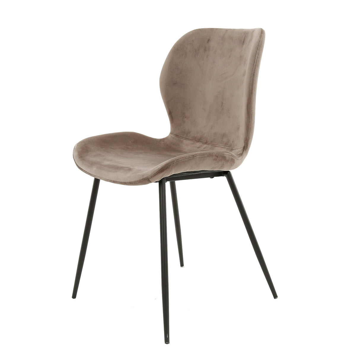 Set van 4 eetkamerstoelen Argo Velours champagne