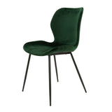 Set van 4 eetkamerstoelen Argo Velours Groen