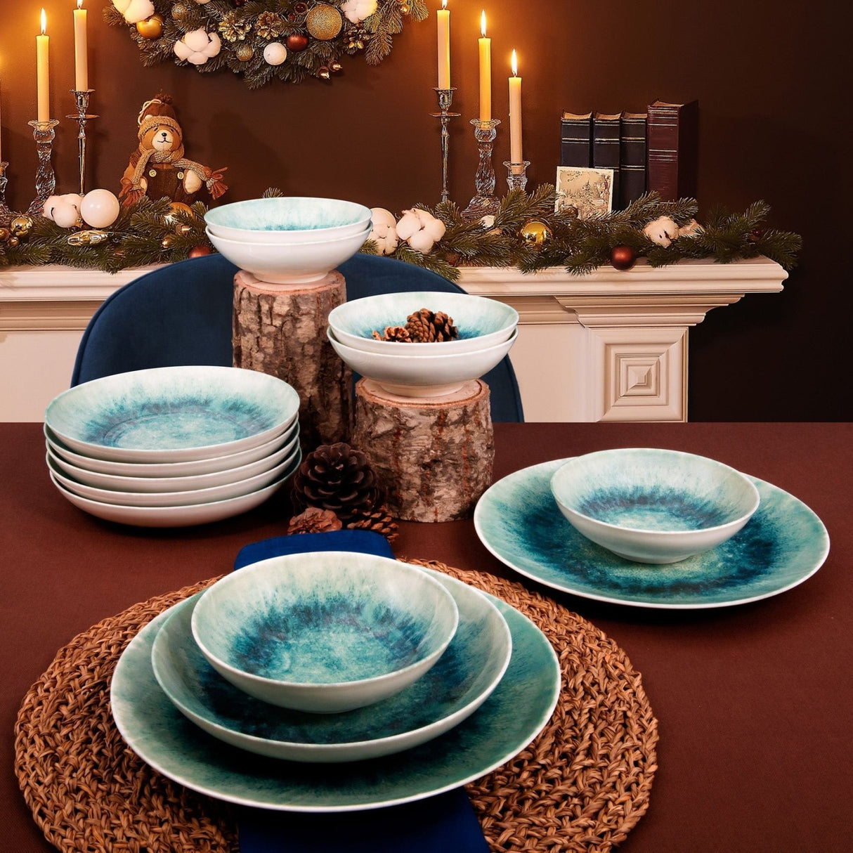 GBSATN18KY1E1657 White Blue 100% PORCELAIN