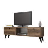 TV Meubel Serenat Walnoot Zwart Melamine 138x42,6x29,5 cm