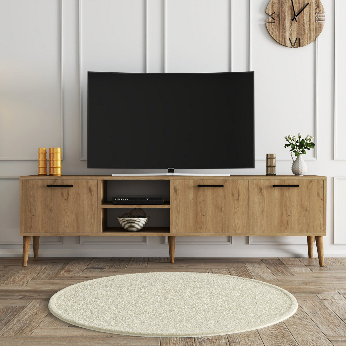 TV Meubel Exxen Eik Melamine 180x52x35 cm