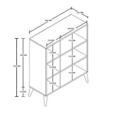 Schoenenkast Bella Eik Wit Geel Antraciet Melamine 90x105x35 cm