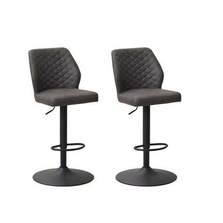 Set of 2 bar stools Grizzly Microfiber
