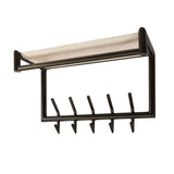 Wandkapstok Aria 2x5 haken Travertine Melamine Bronskleurig