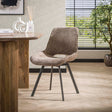 Eetkamerstoelen - Moderne Eetkamerstoel Riviera Rich Champagne Draaibaar Zonder Armleuningen - Dimehouse