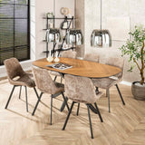 Set van 4 eetkamerstoelen Riviera Rich champagne draaibaar