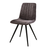 Set van 4 Eetkamerstoelen Sadie Velvet Grijs - Zonder Armleuningen