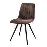 Set van 4 Eetkamerstoelen Sadie Velvet Taupe - Zonder Armleuningen