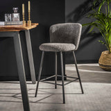 Tabouret de bar Simon Bouclé Set de 4