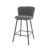 Bar stool Simon Bouclé set of 4