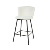 Bar stool Simon Bouclé set of 4