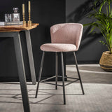 Bar stool Simon Bouclé set of 4