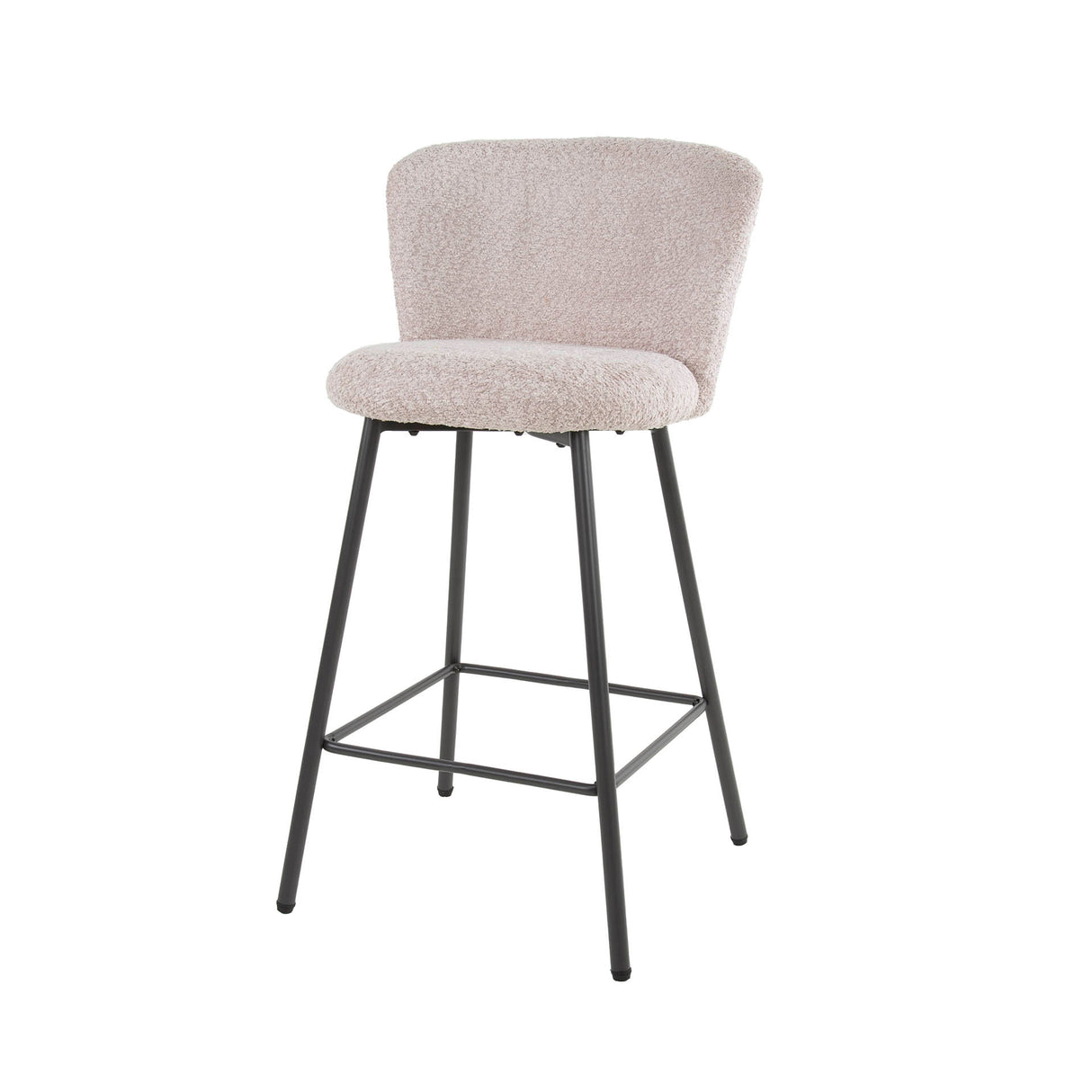 Tabouret de bar Simon Bouclé Set de 4