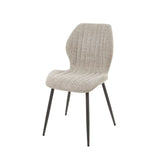 Set van 4 eetkamerstoelen Luna Bouclé Zand