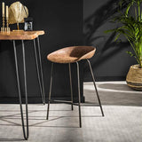 Industrial bar stool Max Kunstleer Set of 4