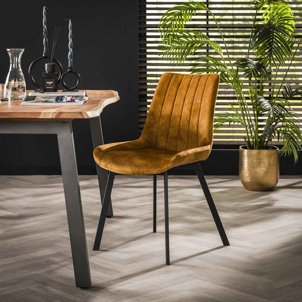 Set van 4 Eetkamerstoelen Senna Velvet