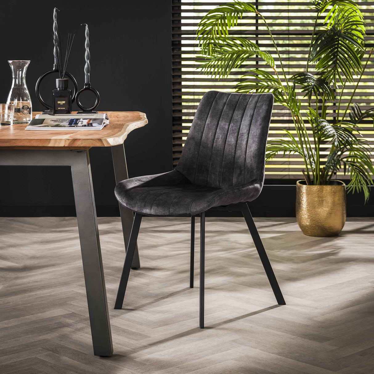 Set van 4 Eetkamerstoelen Senna Velvet