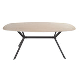 Eettafel Jimi Deens Ovaal Keramiek Travertinlook 180 cm