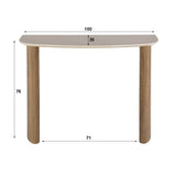 Jimi Curvo Kaptafel Keramiek Travertine 100 cm