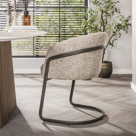 Set van 2 eetkamerstoelen Reno Hoven zand stof