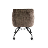 Set van 2 Eetkamerstoelen Tova Stof Taupe Met Wieltjes